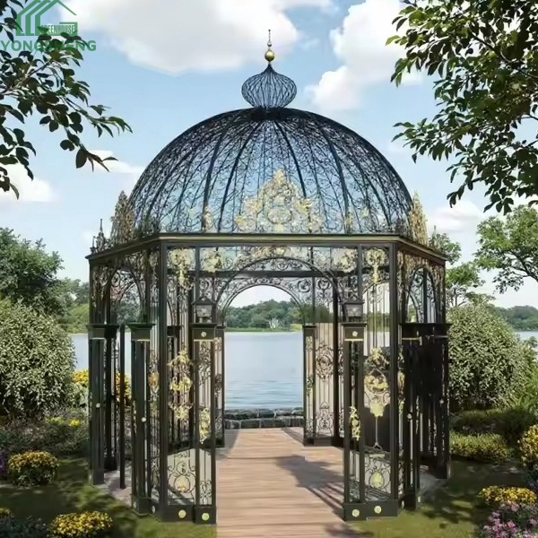 Outdoor Steel Structure Gazebo Garden Greenhouse For Wedding